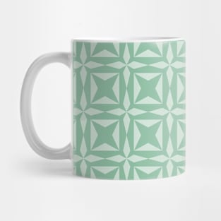 Serenity Green Guiding Star Patchwork Pattern Mug